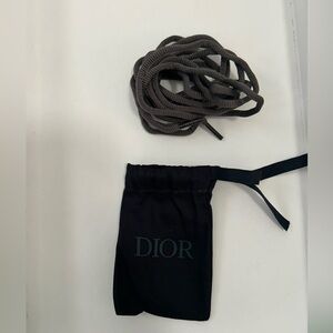 Dior Dark Gray shoelaces with pouch